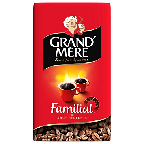 GRAND'MERE, 1Kg Café en Grains Familial, Goût Généreux