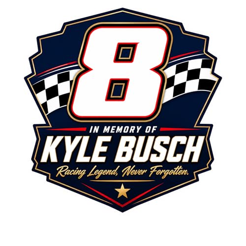 RockPaperStikrz Kyle Busch Memorial Vinyl Sticker 5x5 Inch Multicolor Glossy Finish Racing Tribute Decal for Cars Trucks Laptops