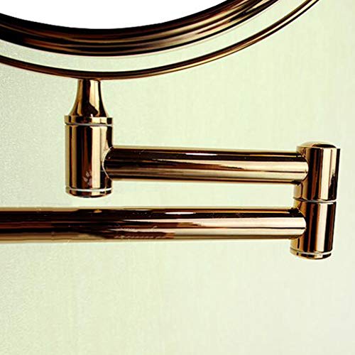 Miroir de salle de bain grossissement 3X extensible doré double face