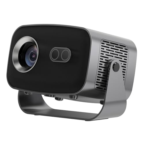Image of Cubonic Adnova LED Projector Android 12.0 /Electric Focus with WiFi 6 and Auto Keystone,18000Lumens,Full HD 1080P 4K Supported 360 Angle Adjustment Video Home Theater A10,Grey