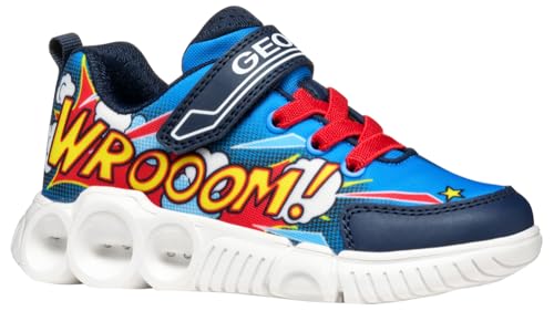 Geox J WROOM Boy D, Zapatillas, Royal/Red, 27 EU
