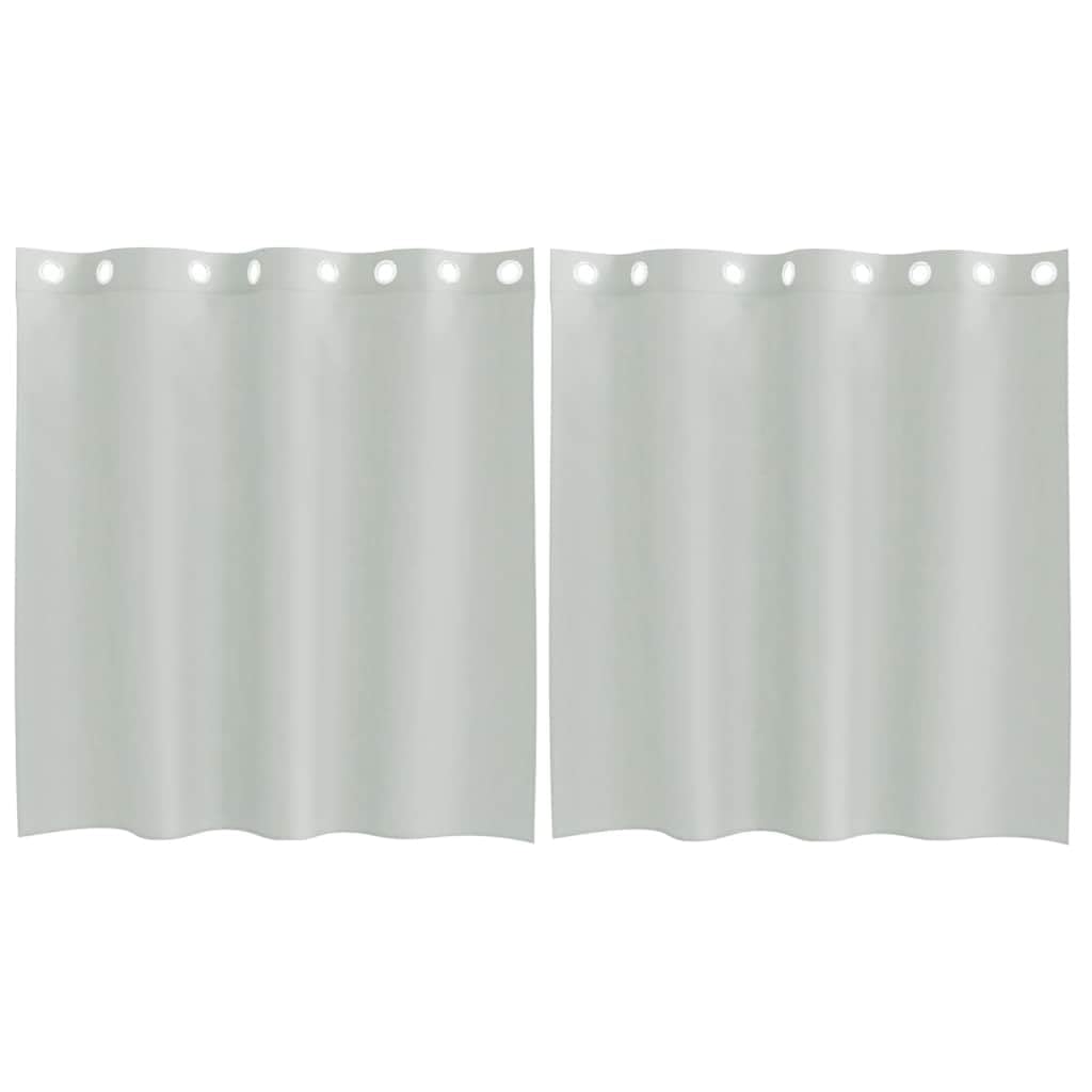 Light Gray woalowe zasłony z grommetami, 2 sztuki, 140 x 140 cm, półprzezroczyste panele okienne z poliestru, łatwy montaż do salonu, sypialni, termoizolacyjne