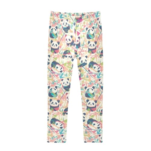 KLL Baby Panda Bear Face Little Girls Legging Casual Full Length Yoga Pants Running