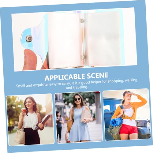 VALICLUD Hologram Clear Transparent Bag Organizer Position Holographic Credit Holder for Travel Sports Shopping Stylish Design for Women3