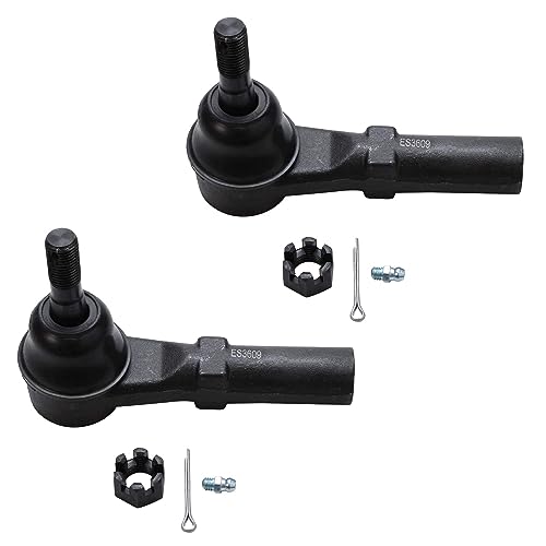 Image of Detroit Axle - 8pc Front End Kit for 2001-2010 Chevy Silverado 2500HD 3500HD GMC Sierra 2500 HD 1500HD, Yukon XL 2500 H2, 2 Lower Control Arms w /Ball Joints 4 Inner Outer Tie Rods 2 Upper Ball Joints