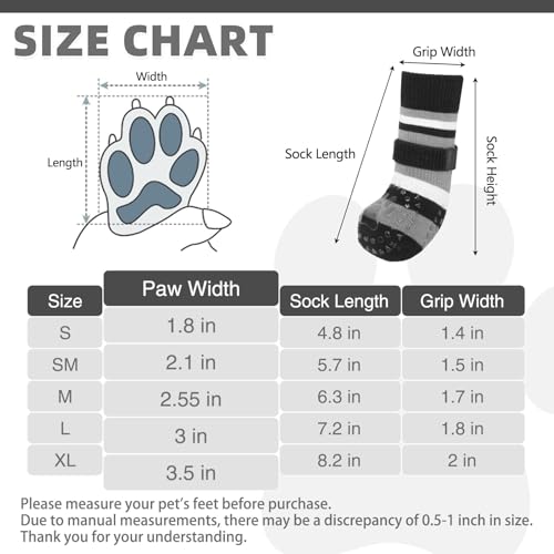 KOOLTAIL rutschfeste Hundesocken, Stiefel, wasserdichte Hundeschuhe, Pfotenschutz mit Riemen, Traktionskontrolle für Hartholzböden, verhindert Lecken für kleine, mittelgroße und große ältere Hunde