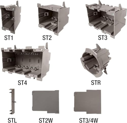 Image of SmarToggle Two Gang Retrofit Wall Box - Old Work Electrical Box for Stud or No-Stud Mount | 1-1 /2 inch Toggle Depth | Smart Device, Switch, or Outlet Dual Mount PC Wall Box, 3-Pack