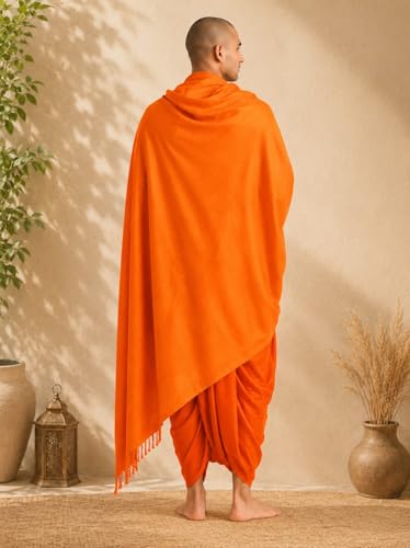 Image of Men's Cotton Gamcha Towel | Traditional Indian Angochha | Pure Cotton Soft & Absorbent Multipurpose Head Scarf | Lightweight Quick Dry Full Size Stole for Men & Women