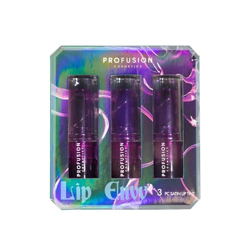 Profusion Cosmetics Sea Witch 3 PC Satin Lip Tint Set, Long Lasting Glamour with Mesmerizing Shades, Dive Into Intense Color and Rise Your Makeup Routine With Premium Beauty Tool