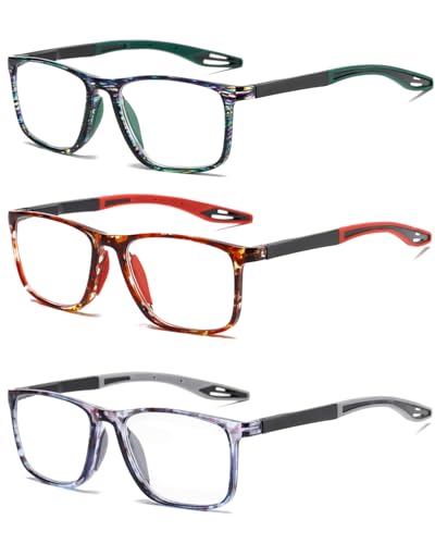 Image of TR90 Blue Light Blocking Reading Glasses with Adjustable Hinges, Cheaters | Flexible TR90 frame,Sports Style, Digital Screen Reading, Computer Office Work, Gaming, Daily Casual Wear