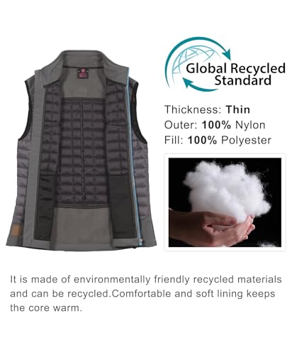 Little Donkey Andy Women's Lightweight Puffer Vest, Warm Outdoor Sleeveless Jacket for Hiking Travel Running Golf4
