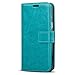 J&D Case Compatible for Galaxy On5 2015 Case, Wallet Stand Slim Fit Heavy Duty Shock Resistant Flip Cover Wallet Case for Samsung Galaxy On5 2015 Wallet, Not for Galaxy On5 2016, Aqua