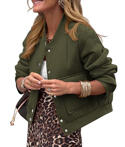 PRETTYGARDEN Women's Bomber Jackets Winter Trendy Varsity Jackets...