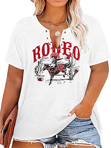 Women Plus Size Tops Western Shirts Rodeo Cowboy...