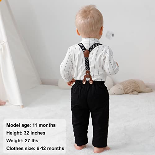 Image of YALLET Toddler Baby Boy Clothes, Long sleeve Letter Hoodies Top+Ripped Denim Pants 2pcs Fall Winter Outfit Sets