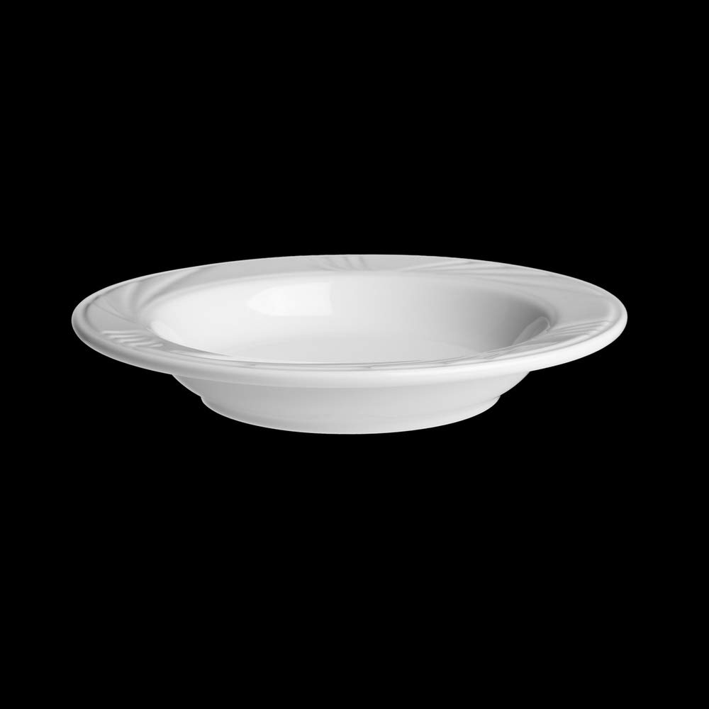 Holst Porzellan LUB 123 Plato Hondo de Porcelana, Blanco | Con relieve, 0,36 l