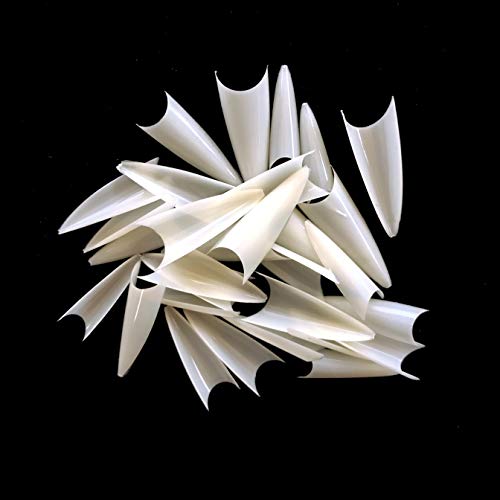 Vivace Natural Stiletto 500Pcs Artificial Fake Nail Tips 10 Sizes For Nail Salon Nail Shop #TOP6