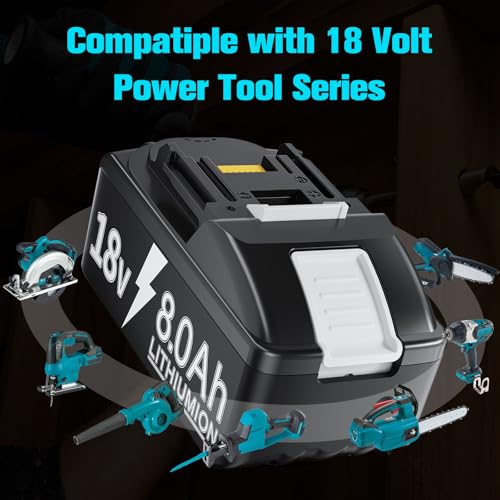 Image of Bonacell 2Pack 8.0Ah Replacement for Makita 18V Battery Compatible with Makita 18Volt Battery BL1815 BL1815N BL1820 BL1820B BL1830 BL1840 BL1840B BL1850 BL1840B