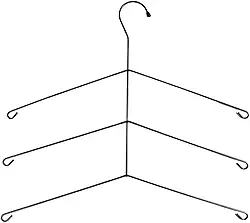 Cabide para Camisa Triplo Aço Guarda Roupa - Fiver (Preto)