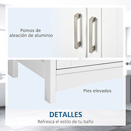 kleankin-Mueble-para-Debajo-del-Lavabo-Armario-de-Suelo-para-Bano-de-Madera-con-2-Puertas-y-Estante-Interior-Ajustable-Estilo-Moderno-Carga-40-kg-60x30x60-cm-Blanco kleankin-Mueble-para-Debajo-del-Lavabo-Armario-de-Suelo-para-Bano-de-Madera-con-2-Puertas-y-Estante-Interior-Ajustable-Estilo-Moderno-Carga-40-kg-60x30x60-cm-Blanco