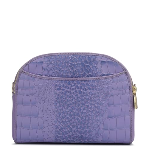 Image of Da Milano Women's Leather Sling Bag - Purple