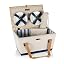 Beige Canvas With Navy Blue Accents for 4
