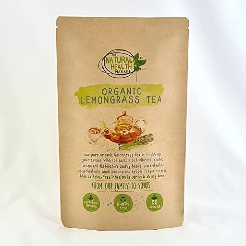 Organic Lemongrass Herbal Tea Bags - 50 Pack Cover