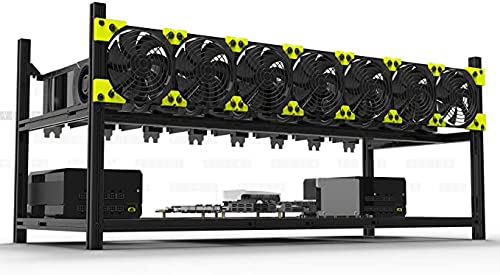 YinaLoi Minercase 8 GPU Aluminum Stackable Mining Rig Open Air Frame Case