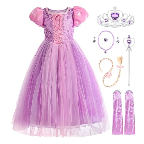 Disfraz Completo Princesa para Niñas Talla 8 Morado miniatura 1