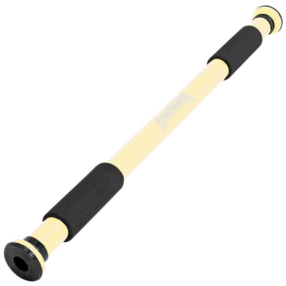 SPORTINATORยฎ Pull-up bar for clamping in the door frame, for your home gym. Length 60-102 cm, compact, safe and quick without drilling, load capacity up to 150 kg (beige)