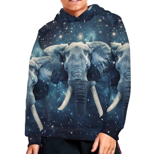 Boys Girls Hooded Sweatshirt Cool Animal Print Long Sleeve Casual Pullover Hoodies4
