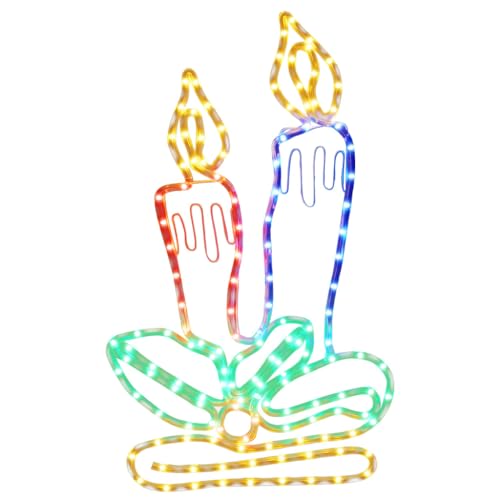 vidaXL LED Silhouette Weihnachtskerzen 144 LEDs Lichtschlauch...