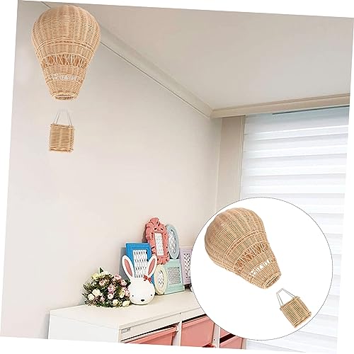 Montgolfière en rotin suspendue déco pour chambre enfant Angoily