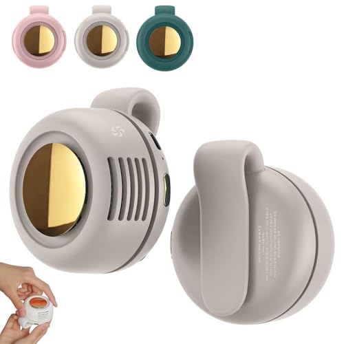 buusace Small Clip Fan Clip Ventilator USB 3 Geschwindigkeiten Taillenclip-Ventilator Mini Ventilator zum Klemmen Tragbarer Körper Ventilator für Reisen Camping Outdoor (Weiß)