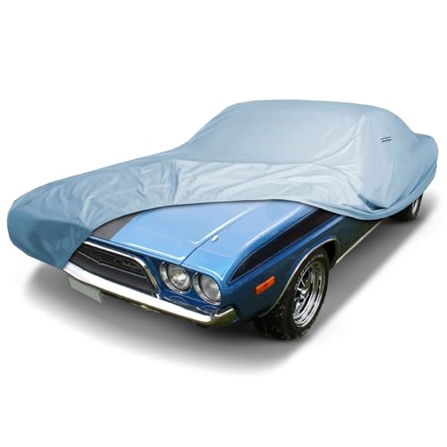 Image of iCarCover Premium Car Cover for 1974 Dodge Challenger Heavy Duty Waterproof All-Weather Automobiles Custom Fit Indoor Outdoor UV Snow Protection Covers with Straps and Bag