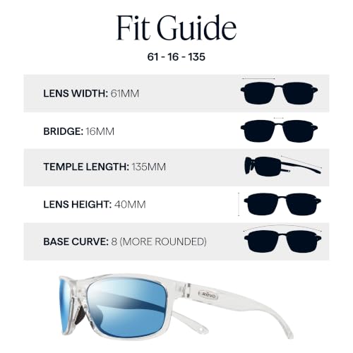 Image of Revo Sunglasses Harness: Polarized Lens with Rectangle Sport Wrap Frame