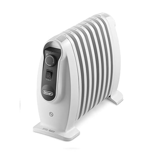 De'Longhi TRNS 0808M - Radiador de aceite, 800 w, termostato de seguridad, función Eco, controles digitales, blanco