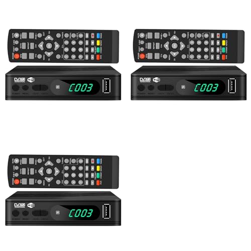 3X Tuner TV DVB-T2 décodeur haute sensibilité avec prise USB européenne