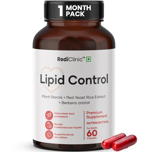 Image of Lipid Control Capsules |Blend of Plant Sterols, Arjuna, Guggul | Helps Manage Cholestrol Levels and Supports Heart Health | Pack of 1-60 Capsules
