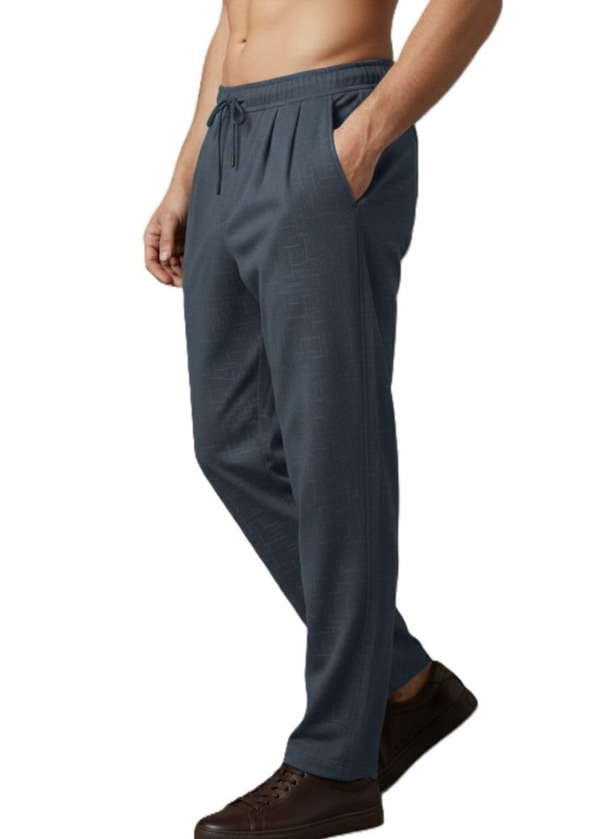 Men's Linen Drawstring Pants, Elastic Waist, Pleated Front, Casual Trousers-image-8