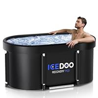 Upgrade XL 139 Gal Large Oval Ice Bath Tub for Athletes,Multiple Layered Portable Outdoor Cold Plunge Tub for Recovery,Cold Plunge for Family - Foldable Bathtubs for Gyms,Indoor,Outdoor use.