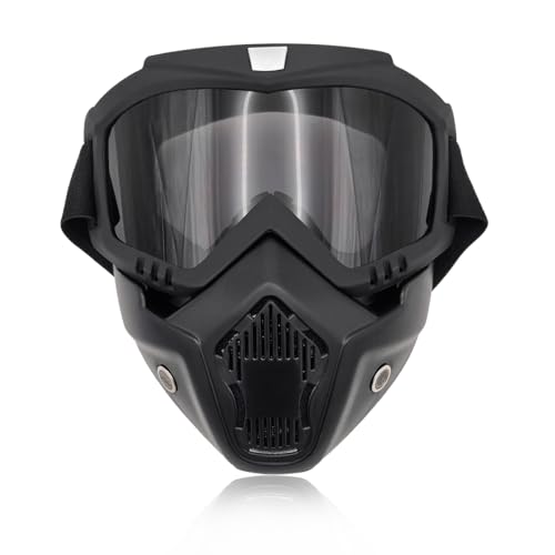 povtii Motorcycle Goggles with Removable Face Mask