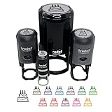 Birthday Cake Self-Inking Rubber Stamp Ink Stamper for Stamping Crafting Planners - 1/2 Inch Mini - Black Ink