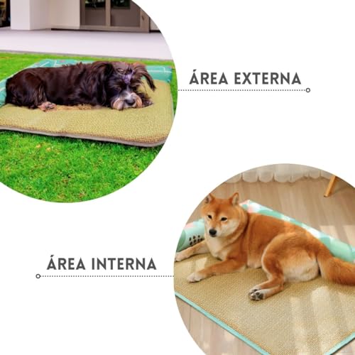 Tapete Gelado Pet Colchonete Cama Refrescante Cachorro Gato (Verde)