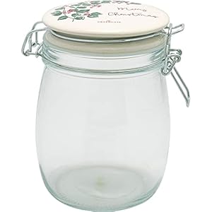GreenGate [W] [W] Storage jar Merry Christmas White 0,75L