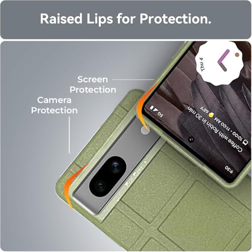 Image of Amazon Basics Shockproof Back Case Cover for Google Pixel 7a 5G | 360 Degree Protection | Slim Protective Case | Anti-Scratch Tough TPU Case for Google Pixel 7a 5G (Green)