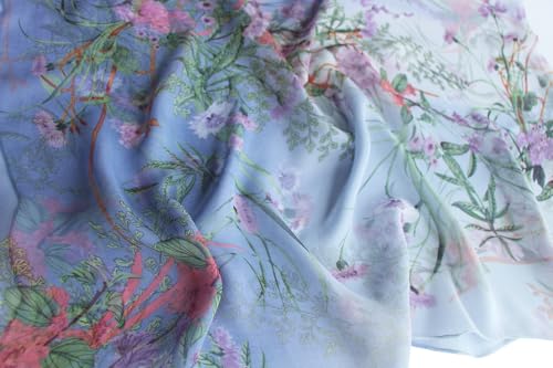Image of Pokeedioty Scarfs for Women Lightweight Scarves Elegant Floral Pattern Sheer Scarfs Shawls Wraps