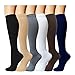Calcetines de Compresión 6 pares para Mujeres y Hombres para Médicos Enfermería Correr y Fitness Edema Diabéticos Varicosa Viajes Vuelo, Embarazo Enfermería Circulación Sanguínea