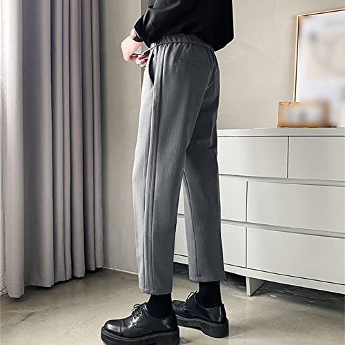 Men'S Casual Pants Chino Pant Slim Fit Drawstring Athletic Dress Pant Skinny Flex Flat Front Straight Fit Pant (Large,Grey), Grey, Large3