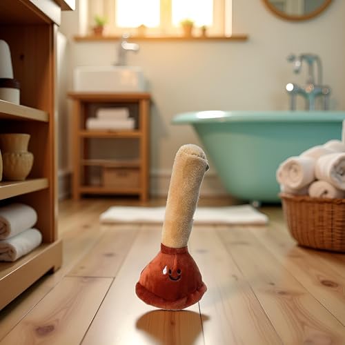 Image of 1Pc Plunger Keychain Pendant,Unique Toilet Plunger Soft Keychain for Backpack Decoration or Gifts,Decorate Car Keys, Wallets, Handbags, Keys, Figures Stuffed Animals and